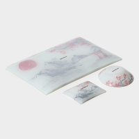 Набор для суши из стекла Доляна «Рассвет в горах», 3 предмета: соусники 8×2 см, 8×6 см, подставка 25×15×2 см Набор для суши из стекла Доляна «Рассвет в горах», 3 предмета: соусники 8×2 см, 8×6 см, подставка 25×15×2 см