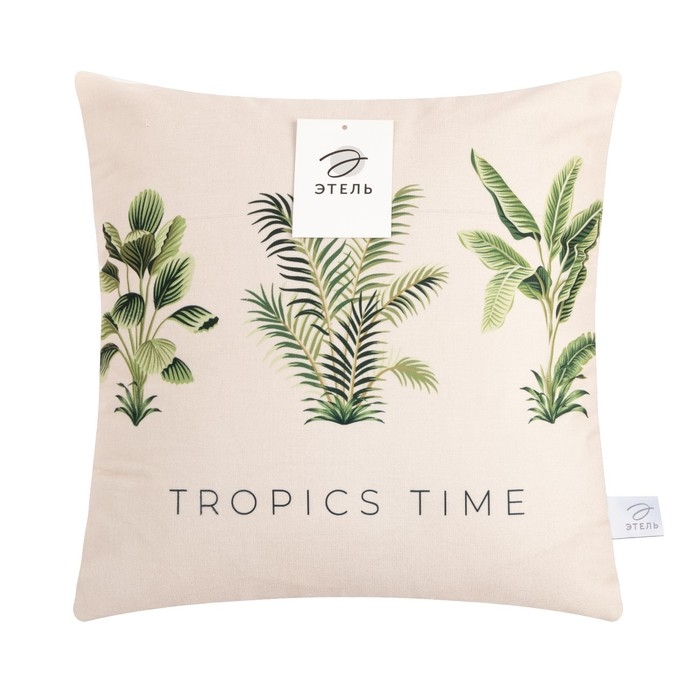 Наволочка декоративная Этель &laquo;Tropics time&raquo;, 40х40 см, 100 п/э, велюр