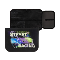 Пенал 1 секция 130 х 190 х 30 мм, с откидной планкой, ПКТ 07-22-19 "Авто" ламинированный картон, рисунок с эффектом металлика Пенал 1 секция 130 х 190 х 30 мм, с откидной планкой, ПКТ 07-22-19 "Авто" ламинированный картон, рисунок с эффектом металлика