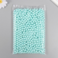 Набор бусин "Жемчуг" d 8 мм, 250 гр, голубой