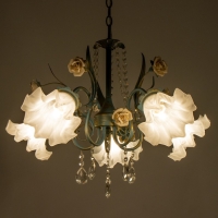 Люстра "Лиана" 5хЕ27 40Вт синий 45х45х40-90 см BayerLux Люстра "Лиана" 5хЕ27 40Вт синий 45х45х40-90 см BayerLux