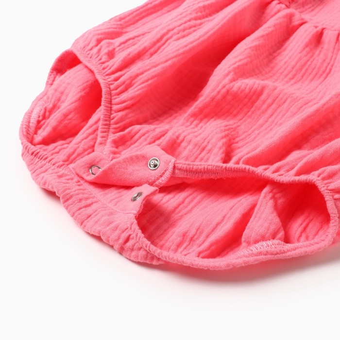 Боди с рюшей Крошка Я "Муслин", рост 80-86 см, цвет розовый