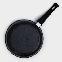 Сковорода Доляна «Элит», d=24 см, пластиковая ручка, стеклянная крышка, антипригарное покрытие, цвет чёрный Сковорода Доляна «Элит», d=24 см, пластиковая ручка, стеклянная крышка, антипригарное покрытие, цвет чёрный