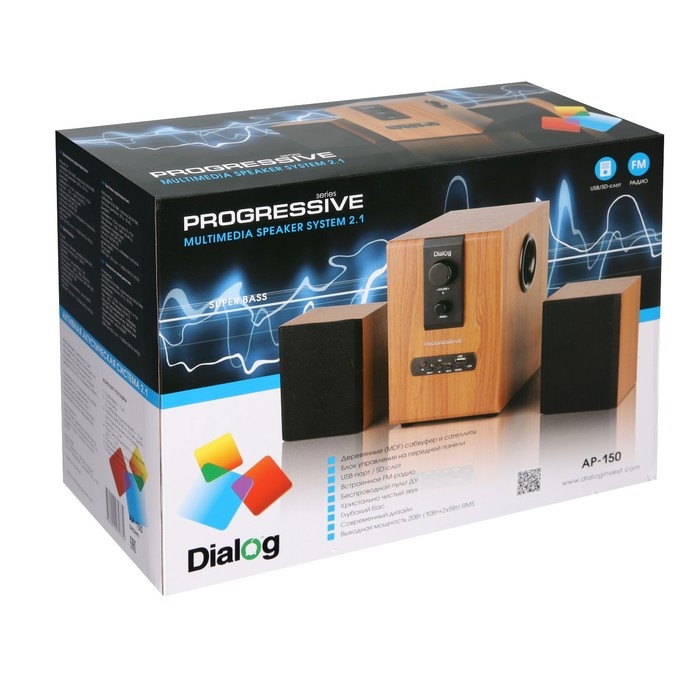 Компьютерные колонки 2.1 Dialog AP-150, 2 х 5Вт + 10Вт, MP3, пульт ДУ, 220В, коричневые Компьютерные колонки 2.1 Dialog AP-150, 2 х 5Вт + 10Вт, MP3, пульт ДУ, 220В, коричневые