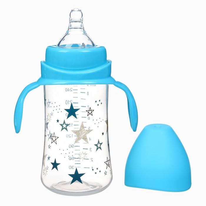 Бутылочка для кормления &Oslash;50мм ШГ, +3мес., 260мл, цвет голубой