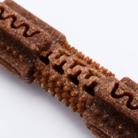 Игрушка для лакомств и сухого корма "Конструктор", TPR+Бамбук, массажная, 14 х 3,5 см Игрушка для лакомств и сухого корма "Конструктор", TPR+Бамбук, массажная, 14 х 3,5 см