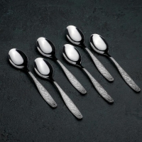 Набор чайных ложек «Уралочка», толщина 2 мм, картонная коробка, 6 шт, цвет серебряный Набор чайных ложек «Уралочка», толщина 2 мм, картонная коробка, 6 шт, цвет серебряный