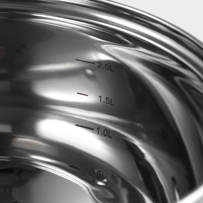 Кастрюля из нержавеющей стали Доляна &laquo;Гиперион&raquo;, 2,5 л, d=18 см, с крышкой