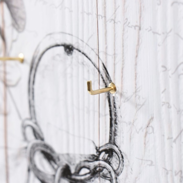 Ключница открытая "Ключи"  5 крючков,  23х32 см