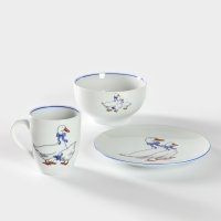 Набор фарфоровый для завтрака &laquo;Гуси&raquo;, 3 предмета