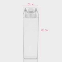 Кувшин для напитков Доляна, 1 л, 8&times;26 см, полистирол, цвет прозрачный