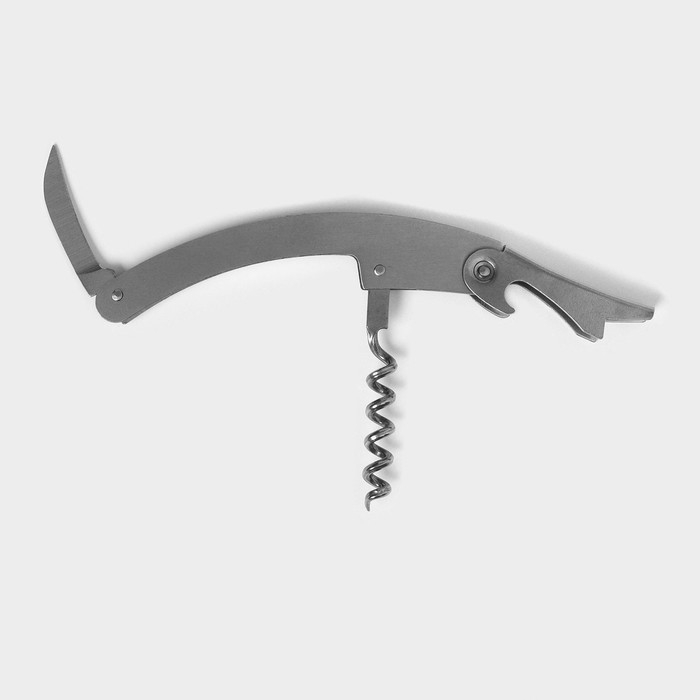 Набор для вина в кейсе Доляна «Бутылка», 5 предметов: пробка, кольцо, каплеуловитель, штопор, нож для срезания фольги Набор для вина в кейсе Доляна «Бутылка», 5 предметов: пробка, кольцо, каплеуловитель, штопор, нож для срезания фольги