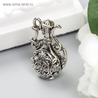 Декор металл для творчества "Кувшин с цветами" серебро (А19635) 3,6х2х2 см Декор металл для творчества "Кувшин с цветами" серебро (А19635) 3,6х2х2 см