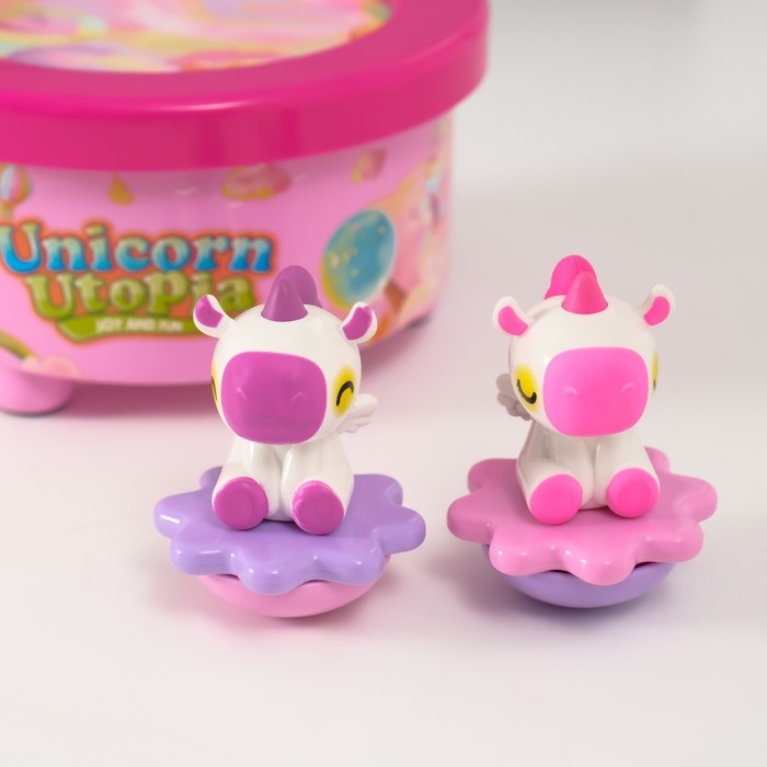 Сувенир музыкальный механический магнитный "Единороги" 12,2х12,2х11,5 см