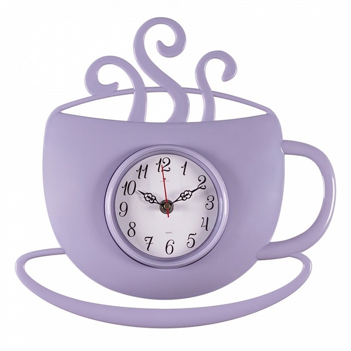 Часы настенные, интерьерные "Чашка с дымком", бесшумные, 31.5 х 30.5 см