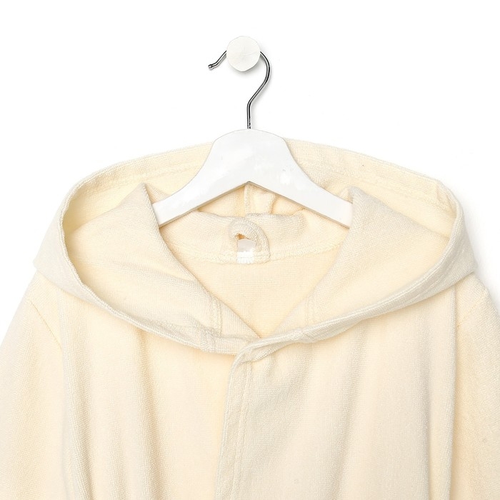 Халат махровый детский Экономь и Я, р. 34, цвет молочный, 100% хлопок, 340 г/м2 Халат махровый детский Экономь и Я, р. 34, цвет молочный, 100% хлопок, 340 г/м2