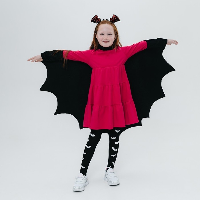 Карнавальный набор &laquo;Летучая мышка&raquo;: накидка, ободок, чулки