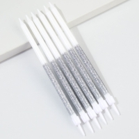 Свечи для торта &laquo;В твой день рождения&raquo;, серебро, 6 шт., 13 х 0,5 см