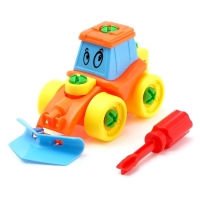 Конструктор винтовой «Трактор», 21 деталь, цвета МИКС Конструктор винтовой «Трактор», 21 деталь, цвета МИКС