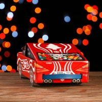 Новый год. Подарочная коробка "Автогонки", 11 х 31,5 х 13 см.