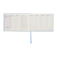 Еженедельник датированный 2025 года, 181х127 мм, 64 листа ESCALADA, мягкая обложка из искусственной кожи, блинтовое тиснение, кремовый блок 70 г/м&sup2;, голубой