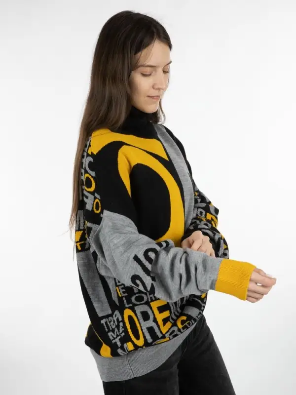 Свитер оверсайз на заказ Tricksy Net, полушерсть, размер S/M