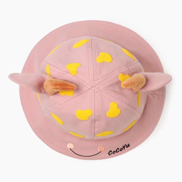 Панама для девочки Панама для девочки "Коровка" MINAKU цвет розовый, р-р 50