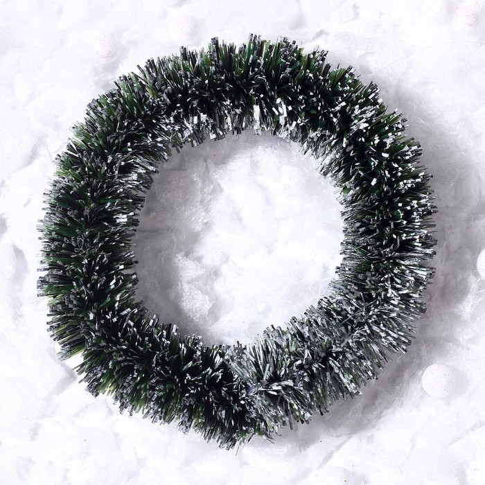 Декор &laquo;Новогодний венок&raquo;, набор 3 шт., размер 1 шт. &mdash; 6,5 см, цвет тёмно-зелёный