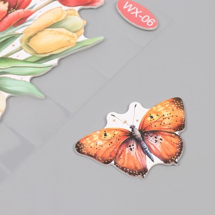 Наклейка пластик интерьерная "Тюльпаны" 40х31 см