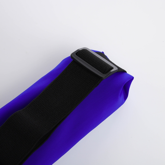 Сумка поясная на молнии, светоотражающие элементы, цвет синий