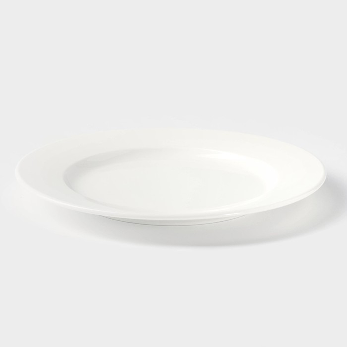 Тарелка фарфоровая обеденная Wilmax Stella Pro, d=25,5 см, цвет белый Тарелка фарфоровая обеденная Wilmax Stella Pro, d=25,5 см, цвет белый