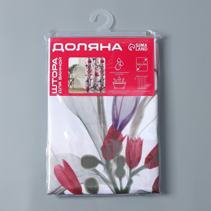 Штора для ванны Доляна &laquo;Нежность&raquo;, 180&times;180 см