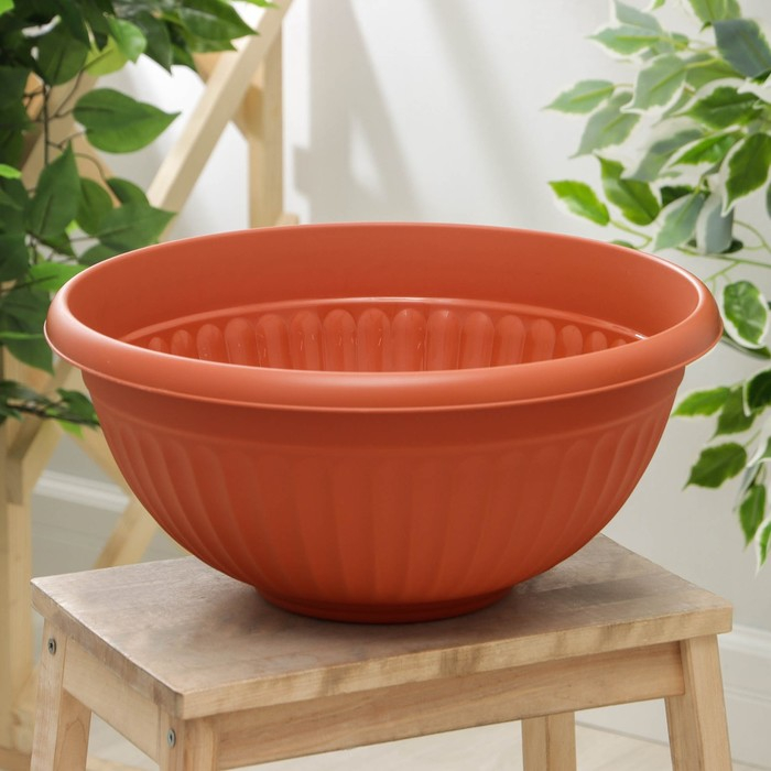 Кашпо-миска &laquo;Ливия&raquo;, d=40 см, 11,5 л, цвет терракот