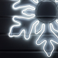 Неоновая фигура &laquo;Снежинка&raquo;, 70 см, 720 LED, 220 В, свечение белое