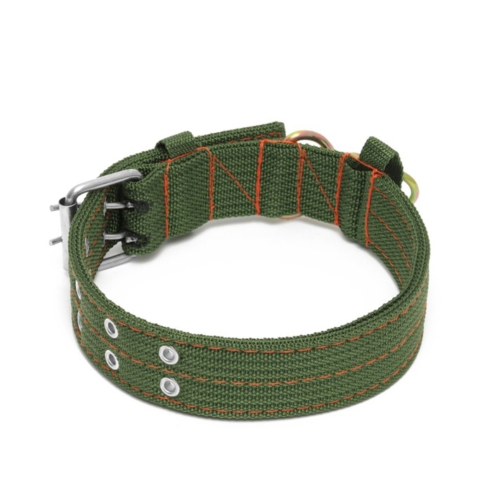 Ошейник четырехслойный с вертлюгом, 65 х 4 см, ОШ 54-60 см, полиэстер, зелёный Ошейник четырехслойный с вертлюгом, 65 х 4 см, ОШ 54-60 см, полиэстер, зелёный