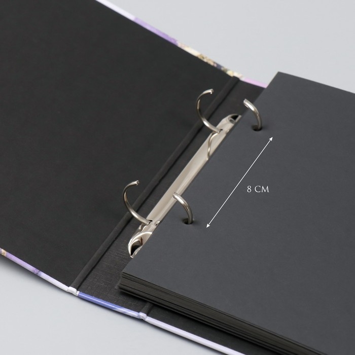 Фотоальбом 25 листов (наклейки+кольца) Фотоальбом 25 листов (наклейки+кольца) "Создавай особенные моменты" золото 19х27х3 см