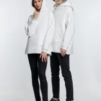 Худи унисекс оверсайз Easy Street, молочно-белое, размер XS/S Худи унисекс оверсайз Easy Street, молочно-белое, размер XS/S