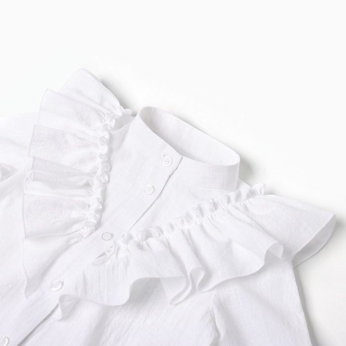 Блузка для девочки MINAKU цвет белый, рост 128 см Блузка для девочки MINAKU цвет белый, рост 128 см