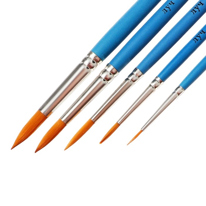 Набор кистей Синтетика 5шт Луч Набор кистей Синтетика 5шт Луч "Классика цвета", (круглые № 1, 2, 3, 4, 5)