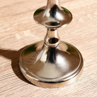 Подсвечник алюминий "Кольца" на 1 свечу 9х9х24 см