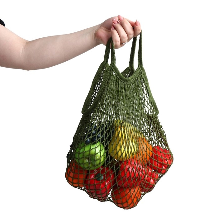 Авоська 37 х 20 см, ручка 12 см, клетка 1.5 см, зелёная Авоська 37 х 20 см, ручка 12 см, клетка 1.5 см, зелёная