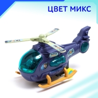 Вертолет &laquo;Джими&raquo;, свет и звук, работает от батареек, цвет МИКС