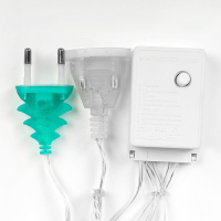 Гирлянда &laquo;Бахрома&raquo; 2.4 &times; 0.9 м с насадками &laquo;Звёзды&raquo;, IP20, прозрачная нить, 138 LED, свечение мульти, 8 режимов, 220 В