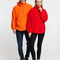 Анорак флисовый унисекс Fliska, оранжевый, размер XL/XXL