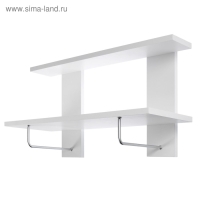 Полка подвесная для ванной комнаты "Вега 6002", с держателем полотенец, 60 х 22,6 х 33,2 Полка подвесная для ванной комнаты "Вега 6002", с держателем полотенец, 60 х 22,6 х 33,2