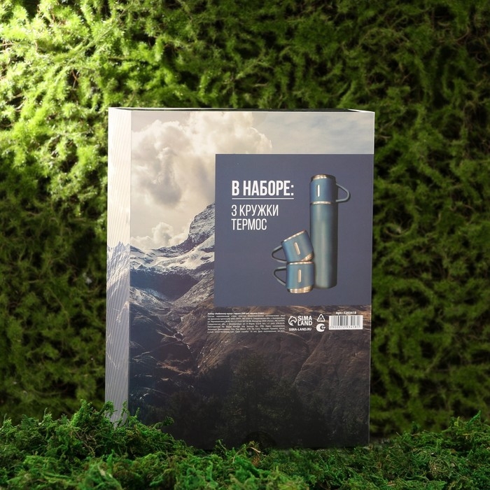 Набор посуды для пикника &laquo;Любимому мужу&raquo;, термос 500 мл, кружка 2 шт