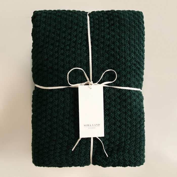 Плед SL Home Cosiness 130*170 см, цв.изумрудный, 100% акрил