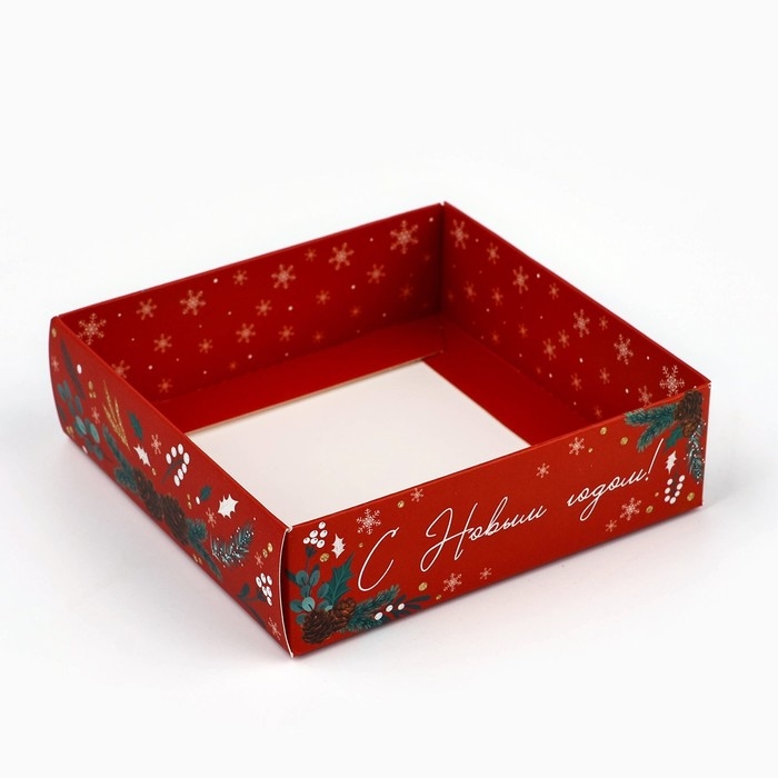 Коробка для кондитерских изделий «Новогодние мгновения», 10 х 10 х 10 см, Новый год Коробка для кондитерских изделий «Новогодние мгновения», 10 х 10 х 10 см, Новый год