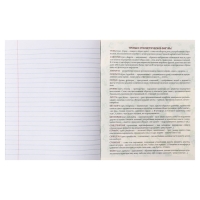 Тетрадь предметная Calligrata TOP "Мрамор тёмный", 48 листов в линию Литература, со справочным материалом, обложка мелованный картон, покрытие Soft-touch с тиснением золотой фольгой, блок офсет