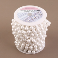 Жемчуг на нитях, 10 мм, 9 ± 1 м, цвет белый Жемчуг на нитях, 10 мм, 9 ± 1 м, цвет белый